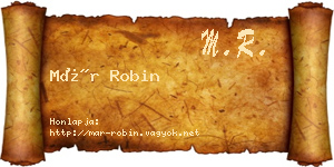 Már Robin névjegykártya